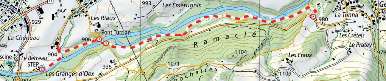 Fermeture chemin Pont Turrian - Swisstopo